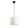 Modern Industrial Chandelier, Metal Body, 40 cm Diameter, Adjustable Height 124 cm, E27 Socket, Stylish Fabric Cap | Perfect for Home & Office Decor