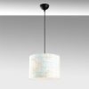 Modern Industrial Chandelier, Metal Body, 40 cm Diameter, Adjustable Height 124 cm, E27 Socket, Stylish Fabric Cap | Perfect for Home & Office Decor