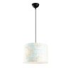 Modern Industrial Chandelier, Metal Body, 40 cm Diameter, Adjustable Height 124 cm, E27 Socket, Stylish Fabric Cap | Perfect for Home & Office Decor