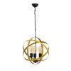 Elegant Gold & Black Chandelier, 40 cm Diameter, Adjustable Height, Metal Body, 3 x E27 Max 40W | Glamorous Lighting for Modern Spaces, IP20 Rated