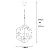Elegant Gold & Black Chandelier, 40 cm Diameter, Adjustable Height, Metal Body, 3 x E27 Max 40W | Glamorous Lighting for Modern Spaces, IP20 Rated