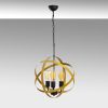 Elegant Gold & Black Chandelier, 40 cm Diameter, Adjustable Height, Metal Body, 3 x E27 Max 40W | Glamorous Lighting for Modern Spaces, IP20 Rated