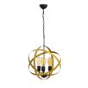 Elegant Gold & Black Chandelier, 40 cm Diameter, Adjustable Height, Metal Body, 3 x E27 Max 40W | Glamorous Lighting for Modern Spaces, IP20 Rated