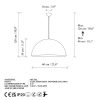 Elegant Gold Chandelier, Metal Body, Adjustable Height 46-126 cm, Ø60 cm Shade, 1 x E27 Max 40W, Stylish Lighting for Modern Spaces, IP20 Rated