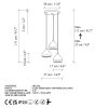 Elegant Black Chandelier, Adjustable Height 25-111 cm, Metal Body, Ø37 x 111 cm | 3 x E27 Socket, Modern Design for Home & Office | IP20