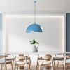 Elegant Light Blue Chandelier, Metal Body, Ø60 cm, Adjustable Height 45-135 cm, E27 Socket, Perfect for Modern Home Decor | Stylish & Functional Lighting