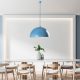 Elegant Light Blue Chandelier, Metal Body, Ø60 cm, Adjustable Height 45-135 cm, E27 Socket, Perfect for Modern Home Decor | Stylish & Functional Lighting