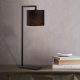 Modern Industrial Table Lamp, Black Metal Body, 65 cm Height, Fabric Cap, E27 Socket, 40W Max, 200 cm Cable, Stylish for Home & Office Decor