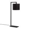 Modern Industrial Table Lamp, Black Metal Body, 65 cm Height, Fabric Cap, E27 Socket, 40W Max, 200 cm Cable, Stylish for Home & Office Decor