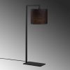 Modern Industrial Table Lamp, Black Metal Body, 65 cm Height, Fabric Cap, E27 Socket, 40W Max, 200 cm Cable, Stylish for Home & Office Decor