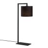 Modern Industrial Table Lamp, Black Metal Body, 65 cm Height, Fabric Cap, E27 Socket, 40W Max, 200 cm Cable, Stylish for Home & Office Decor
