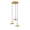 Elegant White Chandelier, Adjustable Height 25-111 cm, Metal Body, Ø17 cm Cap, 3 x E27 Max 40W, Perfect for Modern Living Spaces, IP20 Rated.
