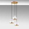 Elegant White Chandelier, Adjustable Height 25-111 cm, Metal Body, Ø17 cm Cap, 3 x E27 Max 40W, Perfect for Modern Living Spaces, IP20 Rated.