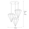 Elegant Gold Chandelier, Metal Body, 50 cm Diameter, 133 cm Height, Adjustable, 3 x E27 Max 40W | Perfect for Glamorous Home Décor & Lighting Solutions