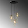 Elegant Gold Chandelier, Metal Body, 50 cm Diameter, 133 cm Height, Adjustable, 3 x E27 Max 40W | Perfect for Glamorous Home Décor & Lighting Solutions