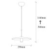 Modern Chandelier with Iron Body & Hornbeam Cap, 29 cm Diameter, Adjustable Height, E27 Socket, Black & Wood Finish | Stylish Lighting for Glam & Scandinavian Decor
