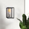 Modern Wall Lamp, Nickel & Black, 17 x 19 cm, Height: 28 cm | E27 Socket, Max 40W | Stylish Metal Body, Perfect for Contemporary Spaces