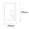 Modern Wall Lamp, Nickel & Black, 17 x 19 cm, Height: 28 cm | E27 Socket, Max 40W | Stylish Metal Body, Perfect for Contemporary Spaces