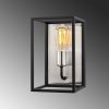 Modern Wall Lamp, Nickel & Black, 17 x 19 cm, Height: 28 cm | E27 Socket, Max 40W | Stylish Metal Body, Perfect for Contemporary Spaces