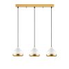 Elegant White Chandelier, Metal Body, Adjustable Height 25-111 cm | Ø17 cm Cap, 3 x E27 Socket, 220-240 V | Perfect for Modern Living Spaces & Dining Rooms
