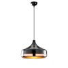 Modern Chandelier with Metal Body, Black & Copper, 36 cm Diameter, Adjustable Height, E27 Socket, Elegant Design for Glam & Scandinavian Interiors