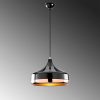Modern Chandelier with Metal Body, Black & Copper, 36 cm Diameter, Adjustable Height, E27 Socket, Elegant Design for Glam & Scandinavian Interiors