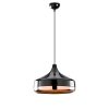 Modern Chandelier with Metal Body, Black & Copper, 36 cm Diameter, Adjustable Height, E27 Socket, Elegant Design for Glam & Scandinavian Interiors