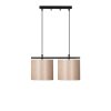 Scandinavian Chandelier, Cream & Black, 47 x 20 cm | Adjustable Height 120 cm | Metal Body, Fabric Cap, 2 x E27 Max 40W | Elegant Lighting for Modern Spaces