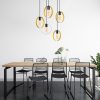 Elegant Gold & Black Chandelier, 70 cm Diameter, Adjustable Height, Metal Body, 5 x E27 Max 40W | Glamorous Lighting for Modern Spaces, IP20 Rated