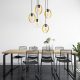 Elegant Gold & Black Chandelier, 70 cm Diameter, Adjustable Height, Metal Body, 5 x E27 Max 40W | Glamorous Lighting for Modern Spaces, IP20 Rated