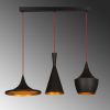 Elegant Modern Chandelier, Black & Gold, 80 cm Diameter, Adjustable Height, 3 x E27 Max 40W, Perfect for Glam & Scandinavian Decor | Includes Setup Instructions