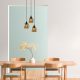 Elegant Gold & Black Chandelier, Metal Body, 39 x 39 cm, Height 110 cm, Adjustable, 3 x E27 Max 40W | Nostalgic Glam Scandinavian Design, IP20