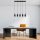 Opviq, 892OPV1953, Modern Industrial Chandelier, Black Metal, 79 x 9 cm | Adjustable Height, 5 x E27 Sockets, IP20 | Perfect for Scandinavian & Novelty Decor