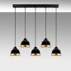 Elegant Black Chandelier, Adjustable Height 90 x 17 x 111 cm, Metal Body, 5 x E27 Sockets, Modern Design for Home & Office, IP20 Rated