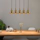 Elegant Modern Chandelier, Antique Finish, 84 x 14 cm | Adjustable Height 117 cm, 5 x E27 Max 40W | Perfect for Glam & Scandinavian Decor