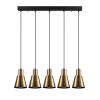 Elegant Modern Chandelier, Antique Finish, 84 x 14 cm | Adjustable Height 117 cm, 5 x E27 Max 40W | Perfect for Glam & Scandinavian Decor