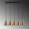 Elegant Modern Chandelier, Antique Finish, 84 x 14 cm | Adjustable Height 117 cm, 5 x E27 Max 40W | Perfect for Glam & Scandinavian Decor
