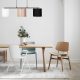 Scandinavian Chandelier, Adjustable Height 120 cm, Iron Body, Black & Cream, 110 x 20 cm | 3 x E27 Max 40W | Elegant Lighting for Modern Spaces