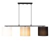 Scandinavian Chandelier, Adjustable Height 120 cm, Iron Body, Black & Cream, 110 x 20 cm | 3 x E27 Max 40W | Elegant Lighting for Modern Spaces