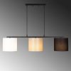 Scandinavian Chandelier, Adjustable Height 120 cm, Iron Body, Black & Cream, 110 x 20 cm | 3 x E27 Max 40W | Elegant Lighting for Modern Spaces