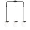 Modern Industrial Chandelier, Metal Body, Adjustable Height 127 cm, Black & White Design, 3 x E27 Socket, 81 x 15 cm | Perfect for Scandinavian Home Decor