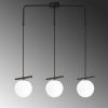 Modern Industrial Chandelier, Metal Body, Adjustable Height 127 cm, Black & White Design, 3 x E27 Socket, 81 x 15 cm | Perfect for Scandinavian Home Decor