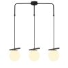 Modern Industrial Chandelier, Metal Body, Adjustable Height 127 cm, Black & White Design, 3 x E27 Socket, 81 x 15 cm | Perfect for Scandinavian Home Decor