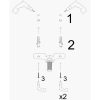 Modern Industrial Chandelier, Metal Body, Adjustable Height 127 cm, Black & White Design, 3 x E27 Socket, 81 x 15 cm | Perfect for Scandinavian Home Decor