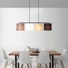 Scandinavian Chandelier, Metal Body, Adjustable Height 120 cm, 110 x 25 cm, 4 x E27 Max 40W, Black, White, Cream & Brown | Elegant Lighting for Modern Spaces