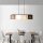 Scandinavian Chandelier, Metal Body, Adjustable Height 120 cm, 110 x 25 cm, 4 x E27 Max 40W, Black, White, Cream & Brown | Elegant Lighting for Modern Spaces