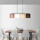 Scandinavian Chandelier, Metal Body, Adjustable Height 120 cm, 110 x 25 cm, 4 x E27 Max 40W, Black, White, Cream & Brown | Elegant Lighting for Modern Spaces