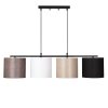 Scandinavian Chandelier, Metal Body, Adjustable Height 120 cm, 110 x 25 cm, 4 x E27 Max 40W, Black, White, Cream & Brown | Elegant Lighting for Modern Spaces