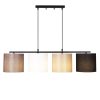 Scandinavian Chandelier, Metal Body, Adjustable Height 120 cm, 110 x 25 cm, 4 x E27 Max 40W, Black, White, Cream & Brown | Elegant Lighting for Modern Spaces