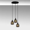 Scandinavian Nostalgia Chandelier, Fume Color, 40 x 40 cm, Height 114 cm | Metal Body, Glass Cap, Adjustable Height, 3 x E27 Max 40W | Elegant Lighting